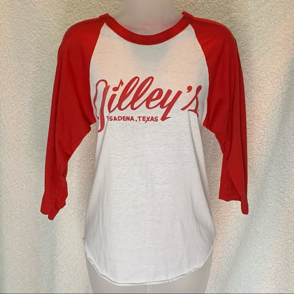 Tops - RARE Vtg Gilley’s (Urban Cowboy) baseball-style t